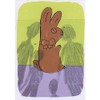 Designer Greetings Scared Chocolate Bunny and Shadows of Family Members