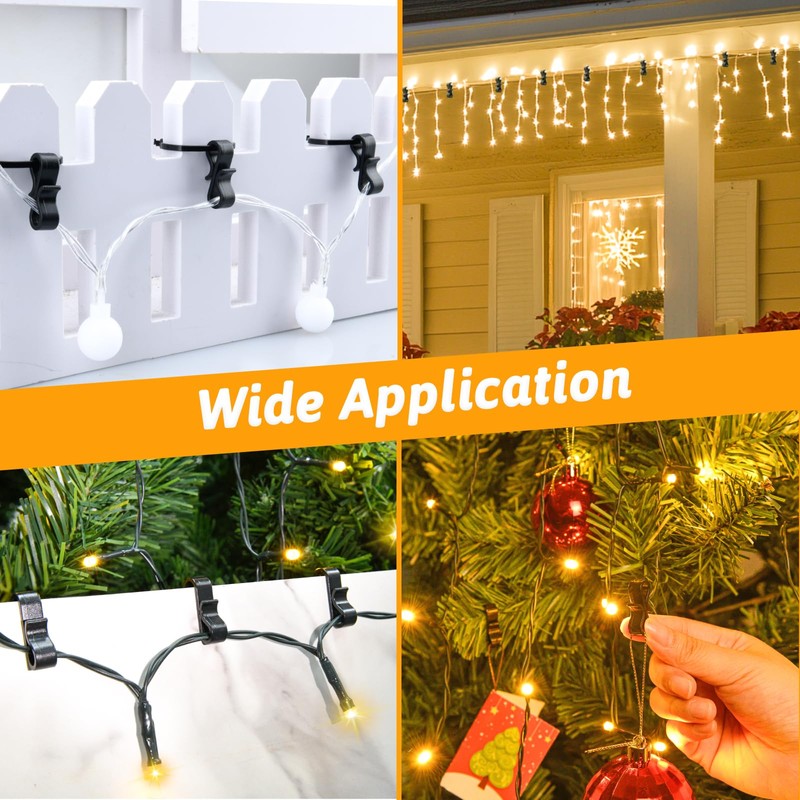 Dalugo 120 Pcs Black Gutter Hooks, Reusable Plastic S Gutter