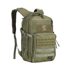 Snacam Military Tactical Backpack for Men, Molle Army Rucksack Pack, Bug Out Bag, Laptop Compartment, 30L (Green)