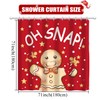 QIONG MENG Gingerbread Decor Christmas Shower Curtain Funny Gingerbread Stars