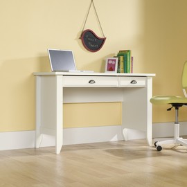Sauder Shoal Creek Small Work Study Computer, Laptop Desk, L: 47.17" x W: 19.45" x H: 30.28", Soft White