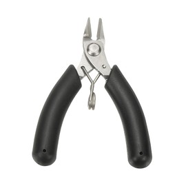 sourcing map Wire Cutter 4" Mini Small Side Cutters with Non-Slip PVC Handle Jewelry Pliers for Jewelry Model Electronic 3D Print, Black