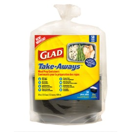 Glad Meal Prep Containers -Pack of 25, Disposable/Reu