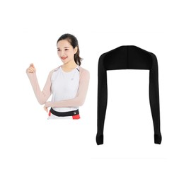 Fujisho Salofix F21356 Arm Cover, Black, Sun Protection, Wrap Around Your Neck, Stall Style, Arm Cover, Arm Shawl