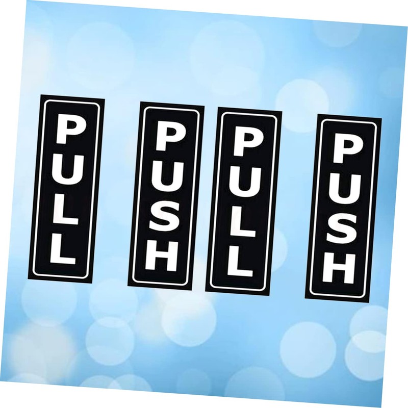 Ciieeo 4pcs Push Pull Door Sign Stickers Decals for Home