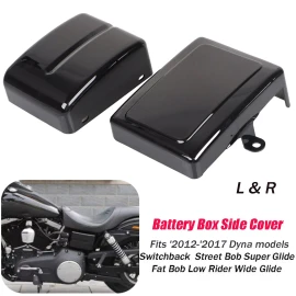 Unbranded L&R Battery Box Side Covers For Harley Dyna Street Fat Bob Wide Glide FXDL 12-17