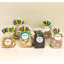 Carla's Sweets Assortment 12 (1 Meringue, 1 Brownie, 2 Guava cakes, 2 Mantecaditos Bags)