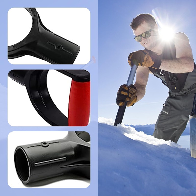 Heyiarbeit 2Pcs Shovel D Grip Handle, 1-1/4" Inner Diameter 32mm