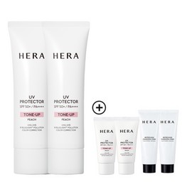 HERA [SAVE $50 BUNDLE SET] HERA Uv Protector Tone-Up 50ml*2+Tone-Up 15ml*2+Cleansing Foam 50g*2