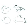 BekkiB 530484-Set of 4 "Forest Animals" Cookie Cutters Fox, Squirrel,