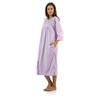 Casual Nights Womens Zipper Front Jacquard Fleece Long Robe Duster,