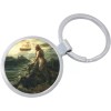 Mermaid Ship Keychain - Includes 1.25 Inch Loop for Keys