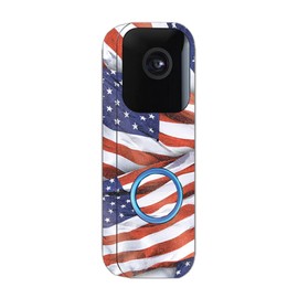 MightySkins Glossy Glitter Skin Compatible with Blink Video Doorbell - Patriot | Protective, Durable High-Gloss Glitter Finish | Easy to Apply, Remove, and Change Styles | Made in The USA