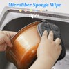 Pack of 6 Washing Up Sponge, Antibacterial Microfibre Cleaning Sponge,