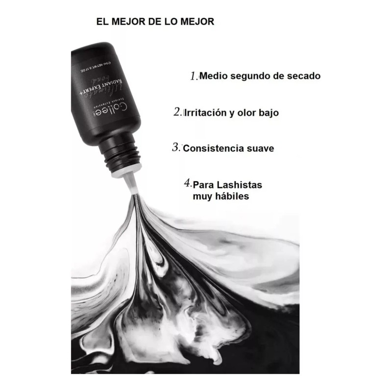 Pegamento Golle Negro Radiant Expert Secado Rápido Negro