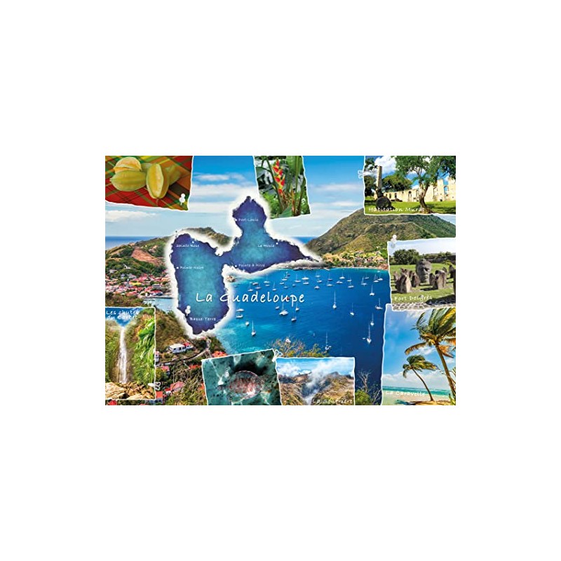 Nathan 4005556873418 1000-Piece Guadeloupe Postcard Puzzle Adults