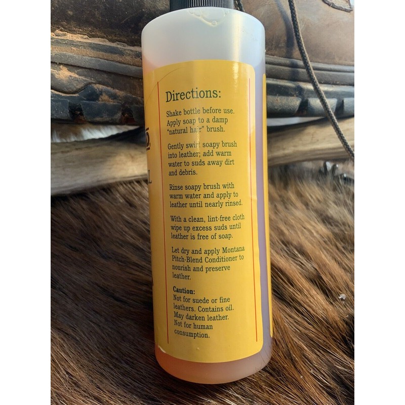 Montana Pitch Blend Leather Oil Soap, All Natural Leather Cleaner