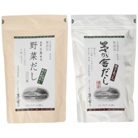 Kuhara Honke Kayanoya Soup Stock 0.3 oz (8 g) x 30 Bags & Vegetable Soup 0.3 oz (8 g) x 24 Bags [Value Set]