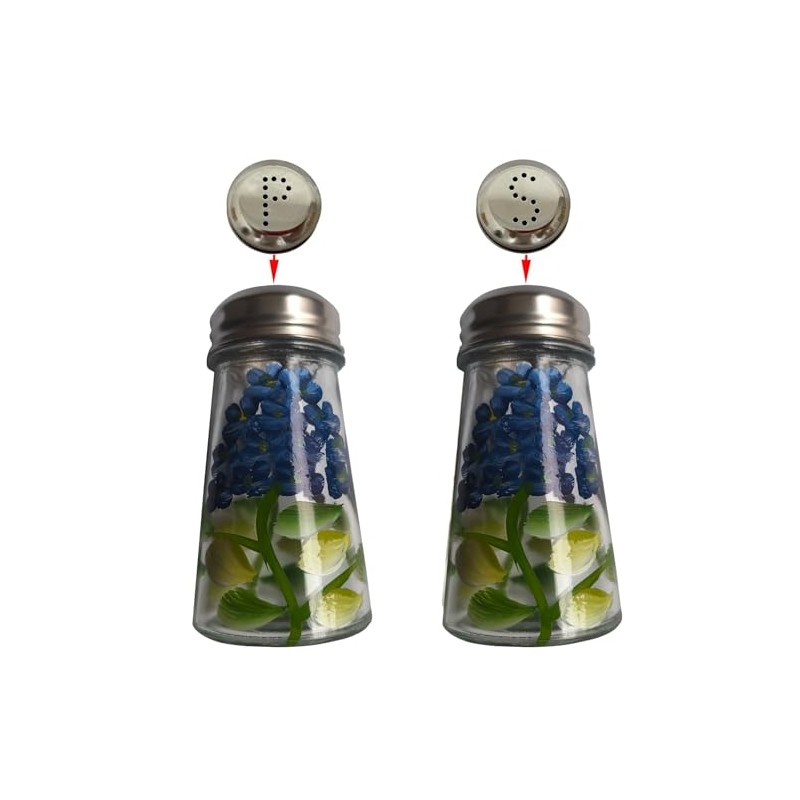 Ritadeshop Hand Painted Salt and Pepper Shaker Set with S