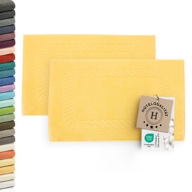 ZOLLNER Set of 2 bath mats, 100% cotton, approx. 50 x 70 cm, 740 g/m², 324.