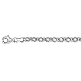 JewelryWeb 925 Sterling Silver 30 Inch X 4.0 mm Rolo Chain Necklace Chain-Necklace for Women and Men