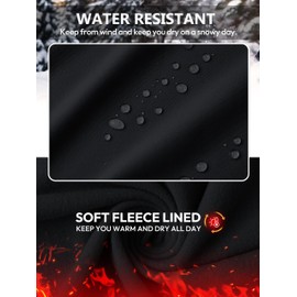 SEVEGO Tall Women's 32/34/36 Fleece Lined Flare Leggings Water Resistant Winter Thermal Bell Bottom Yoga Pants 3 Pockets,36",Black,XL