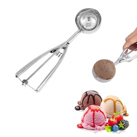 CathyKezian アイスクリームスプーン アイスクリームディッシャー ステンレス製 オールステンレス素材 アイススクープ 業務用 飲食店 料理用 ポテトサラダ 肉団子 造形スプーン マッシュポテト 清潔便利 アイスディッシャー キッチン用品 製清潔便利イズ キッチンとレストランに適用