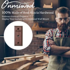 Guitar Wall Mount, Auto Lock Guitar Hanger Acacia Hardwood, Guitar Wall Hangers, Guitar Holder Hook Wall Stand for Classical, Acoustic, Electric Guitar, Bass, Ukulele, Gift for Guitar Player