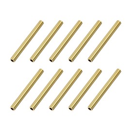 sourcing map Brass Round Tube, 3mm OD 0.5mm Wall Thickness 30mm Length Seamless Pipe Tubing for DIY Crafts 10 Pcs