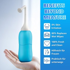 Shower for Intercourse, Butt Shower for Women - 220 ml Butt Shower with Double Nozzle Intimate Care Women's Intimate Shower Puerperium Enema Device Intestinal Cleansing Enema for Intestinal Rinse Shower for Men and Women