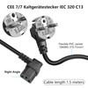 GELRHONR 1.5 m 3 Pin IEC Cable, 90 Degree CEE