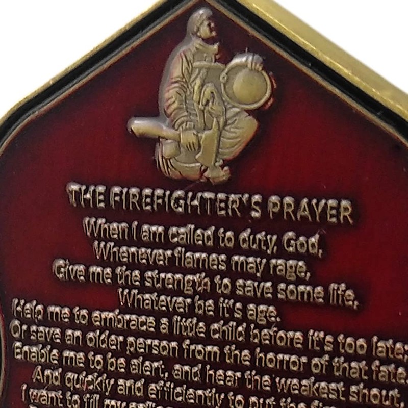 Firefighter Challenge Coin Firemen Prayer Souvenir Gift