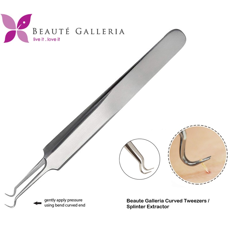 Beaute Galleria Premium Stainless Steel Bend Curved Blemish Extractor Tool