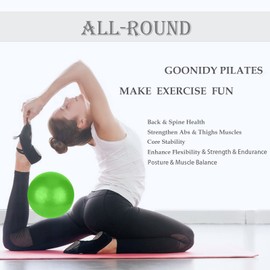 Goonidy Small Pilates Ball for Therapy Mini Workout Core 9 Inch Small Exercise Mini Bender Pilates, Yoga, Workout, Bender, Core Training and Physical Therapy, Improves Balance