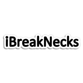 iBreakNecks JDM Style Decal Sticker Custom Die-Cut Vinyl Turbo Lowered Hella Drift Illest Import