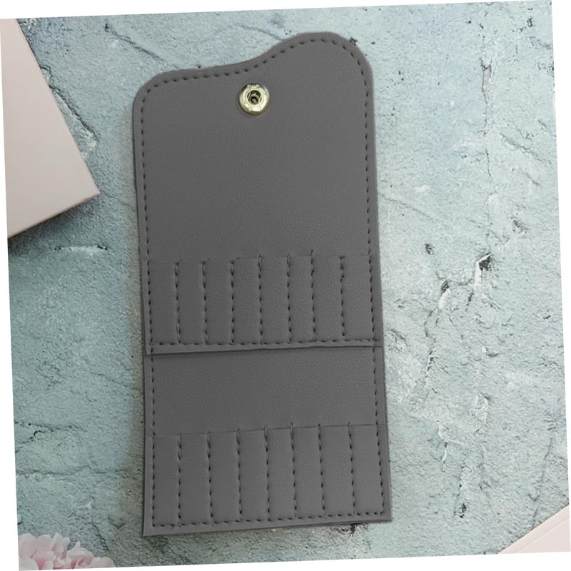 SAFIGLE 16Holes Nail Drill Bits Holder Portable Storage Bag for
