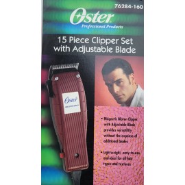Oster Professional 15 piece Clipper Set with Adjustable Blade, #76284-160