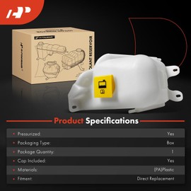A-Premium Engine Coolant Overflow Recovery Reservoir Tank with Cap Compatible with Jeep Grand Cherokee 1997 1998