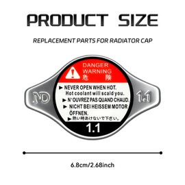 SWQS Radiator Cap for Honda OEM 19045-RAA-003 19045-PAA-A01 Car Radiator Cover Compatible with Honda & Acura Accord, Civic, CR-V, Odyssey, Pilot, MDX, TL, RDX, TSX Anti-Scalding Radiators Pressure Cap