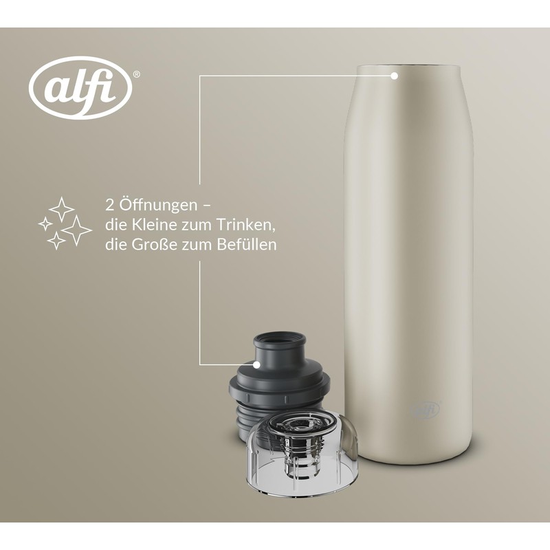 alfi ISO BOTTLE 500 ml, Beige, Insulated Drinking Bottle Made