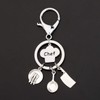 KUIYAI Chef Keychain Cooking Charms Key ring Culinary Graduation Gift