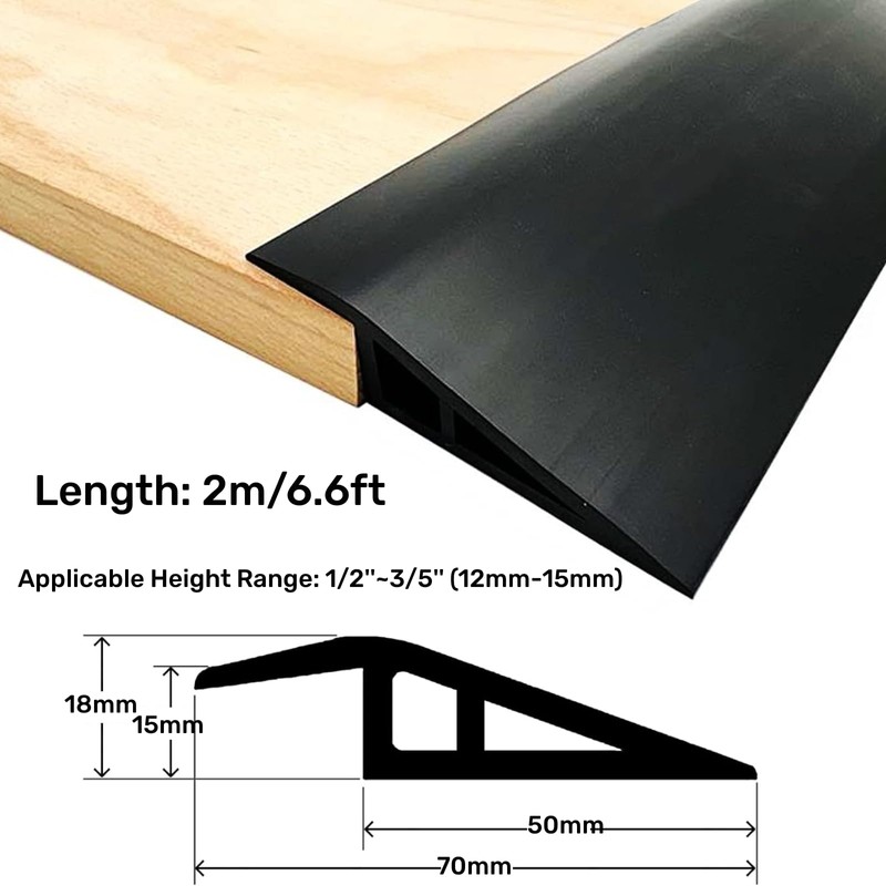 Door Floor Threshold Transition Strip, Self Adhesive Door Threshold Ramp