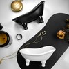 1piece 5.6" Black Ceramic Mini Bathtub Soap Dish Small Planter
