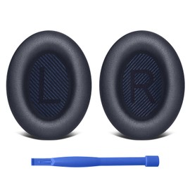 Wanme Ohrpolster für Bose QuietComfort 35 & Quiet Comfort 35 II Kopfhörer, weiche Protein-Leder, Schalldämmungsschaum, für Bose QC 35ii/35/25/15 QC2/Ae2, Blau