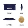 JNB Faux Microsuede Envelope Clutch, Navy