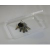 Paialco Clear Plastic Flat Rectangle Storage Box for Beads and