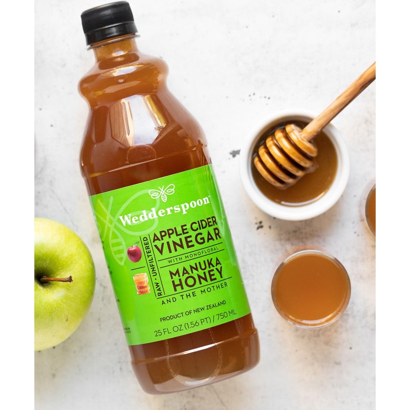 Wedderspoon Apple Cider Vinegar With Monofloral Manuka Honey & The