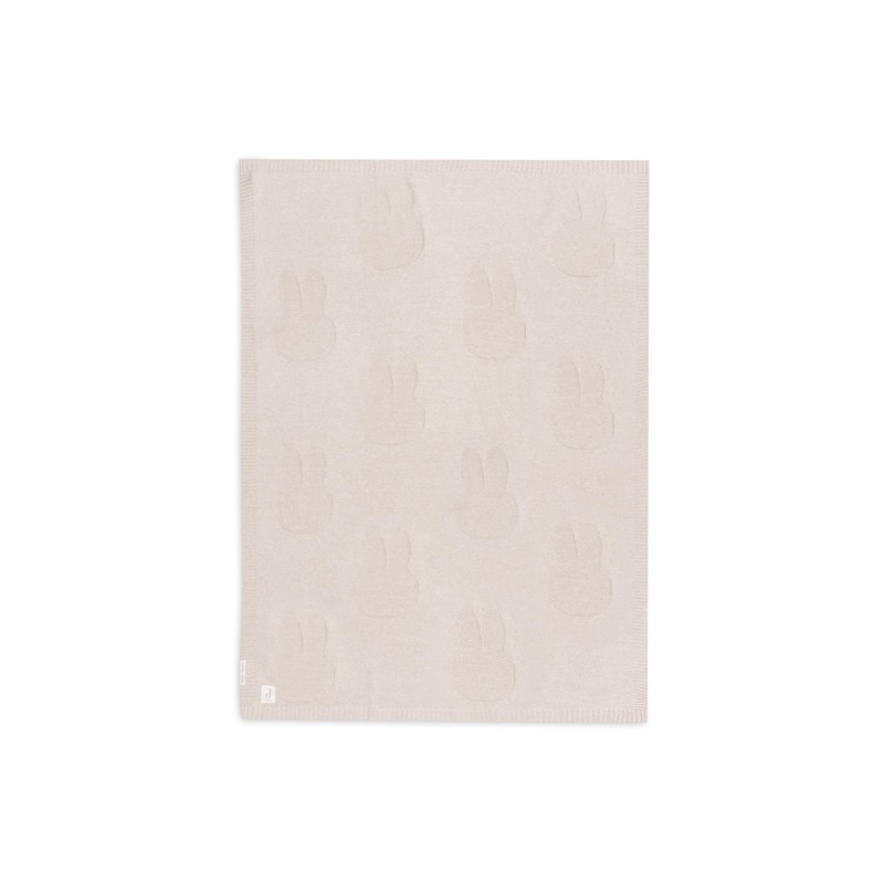 Jollein 516-511-67088 Babydecke Strick - Miffy Nougat (75x100 cm)