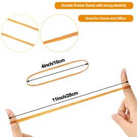 100 Pieces Rubber Bands Elastic Trash Can Bands Office File Folder Strong Elastic Rubber Bands for School Home Office Supplies (4 x 0.25 Inch)