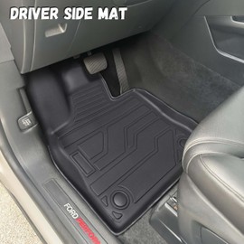 PARTZER Floor Mats for Ford Explorer 2020-2025 2026 6-Seat (2nd Row Captain Seats), Custom Fit TPE All Weather Floor Liners, 1st & 2nd Row & Cargo Mat with Backrest Mat Explorer Accessories
